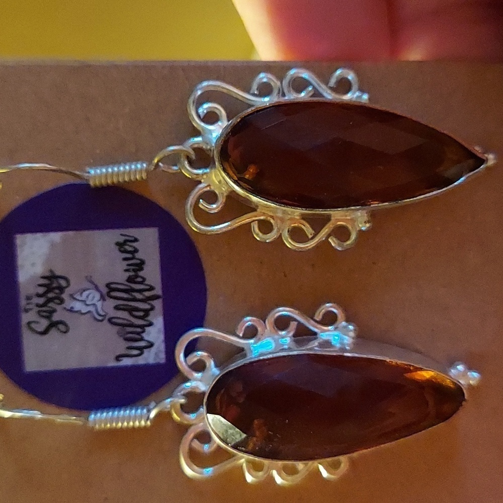 BRANDY Topaz Sterling Silver Earrings